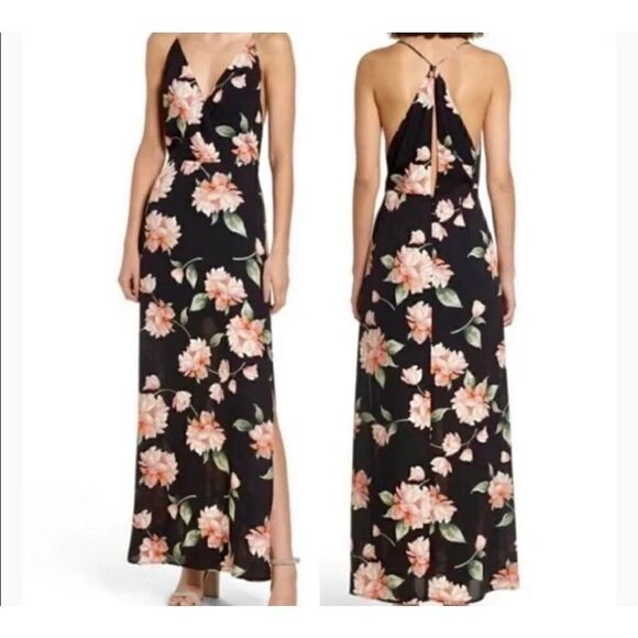 Lush Plunge Floral Maxi Dress - Picture 1 of 5